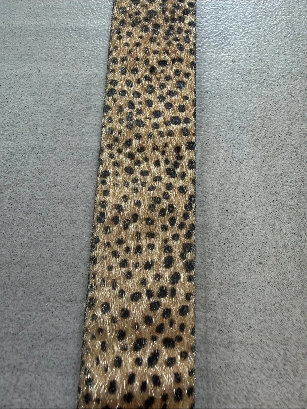 Leopard Print Haircalf Belt with Brass Buckle - Women's Accessory - like new!